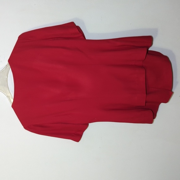 Vintage Ann Tobias Red Skirt Suit Embroidered Jacket Short Sleeve Women's 10 - Picture 2 of 4